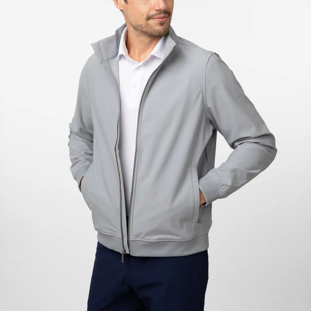 Delta Bomber Jacket | Solid - Stainless Steel