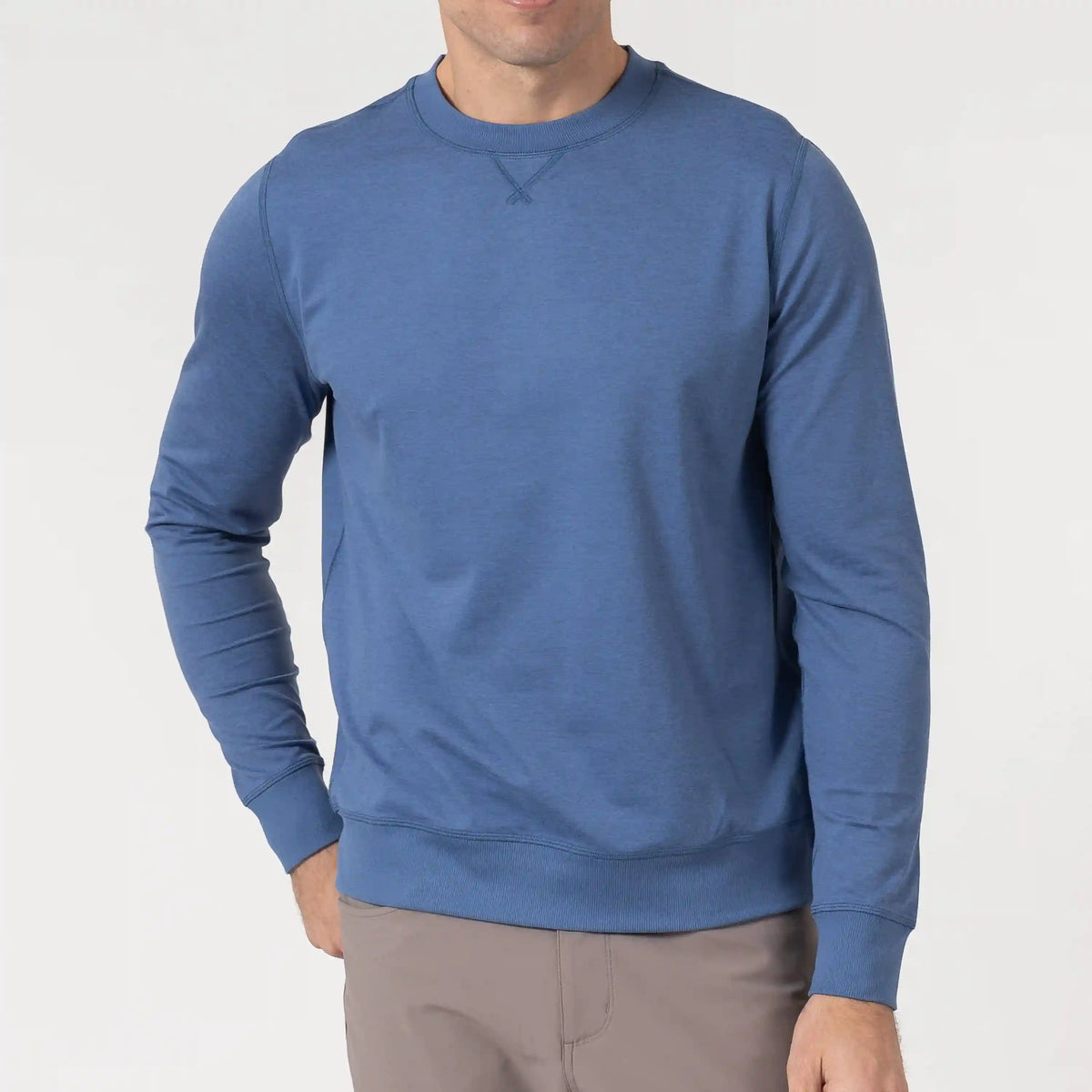 Pace Performance Crew | Heather - Coastal Blue/Coastal Blue