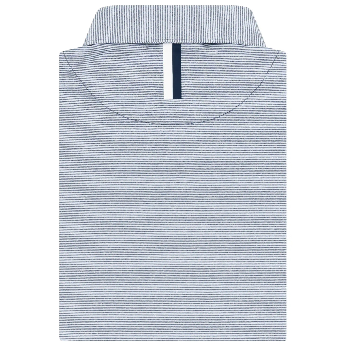 The Whaler Heather Stripe | Long Sleeve Performance Polo | The Whaler Heather Stripe - Fleet Navy/White